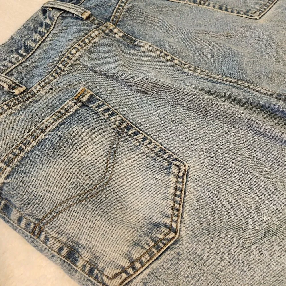 Carhartt Jeans Mens 42x30 Blue Traditional Fit Cotton Denim Distressed Worn Work